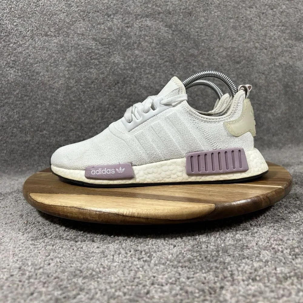 Adidas NMD_R1 Boost BD8024 Women’s Size 7 White Orchid Athletic Shoes Used